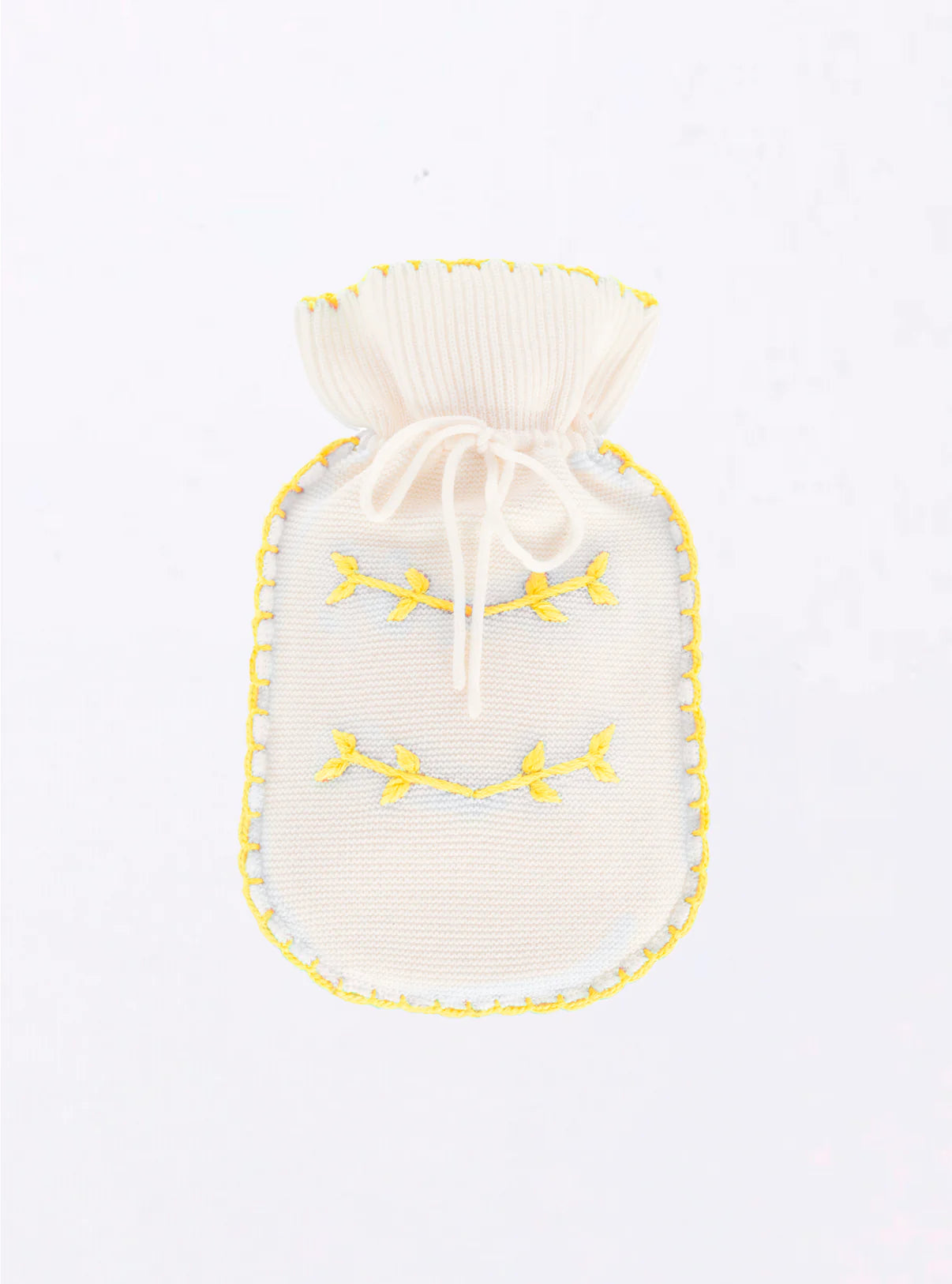small knitted hot water bottle