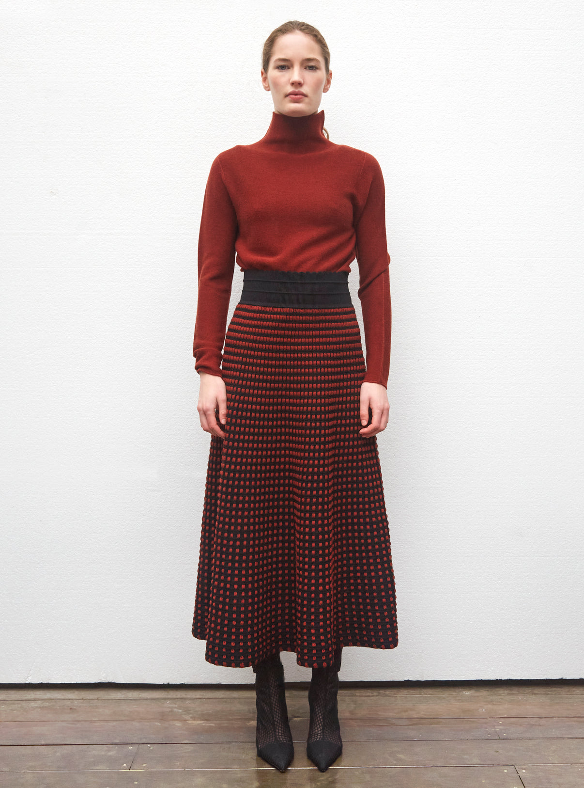 Tops de luxe femme - Top fin à col montant