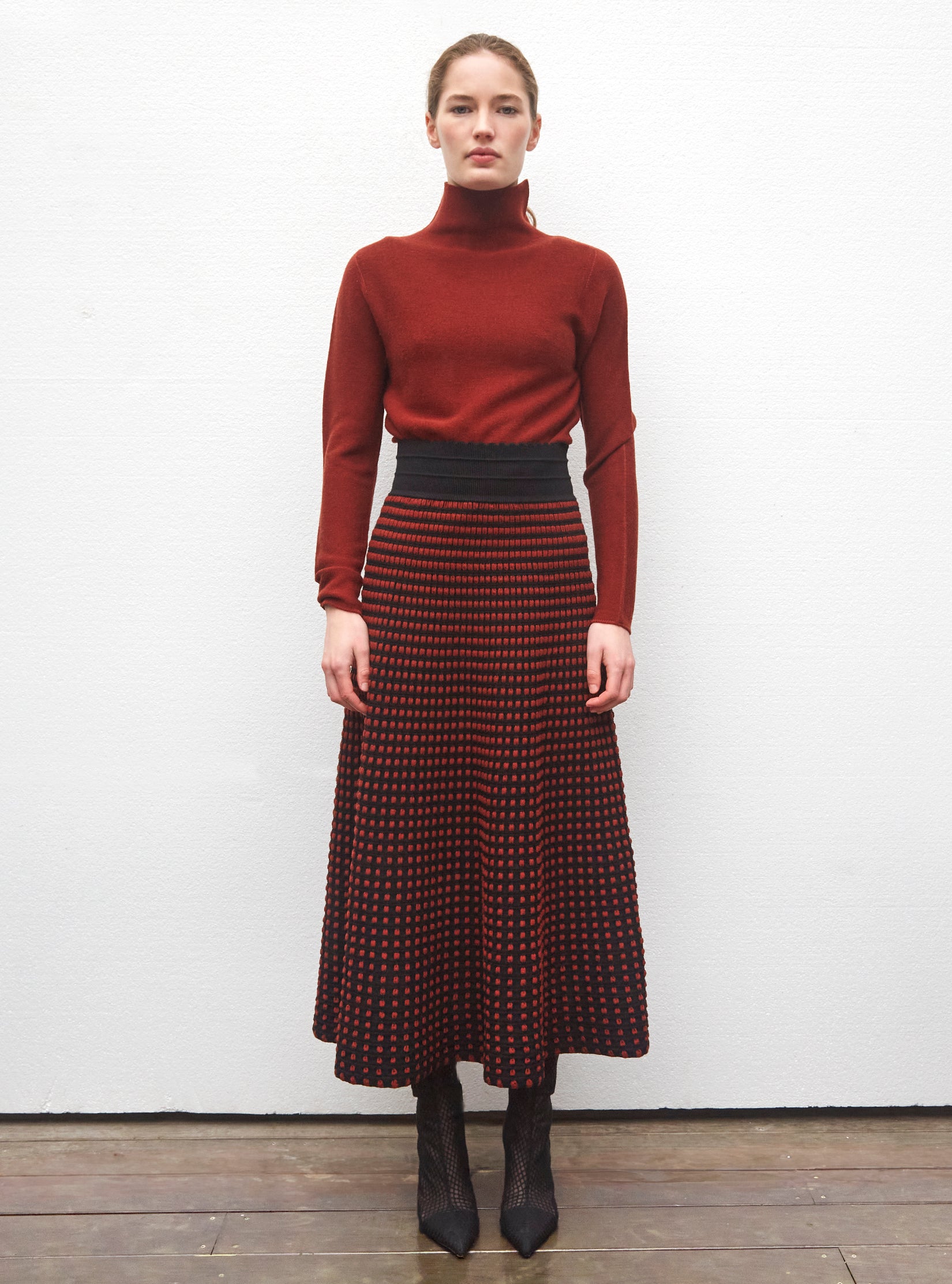 Tops de luxe femme - Top fin à col montant