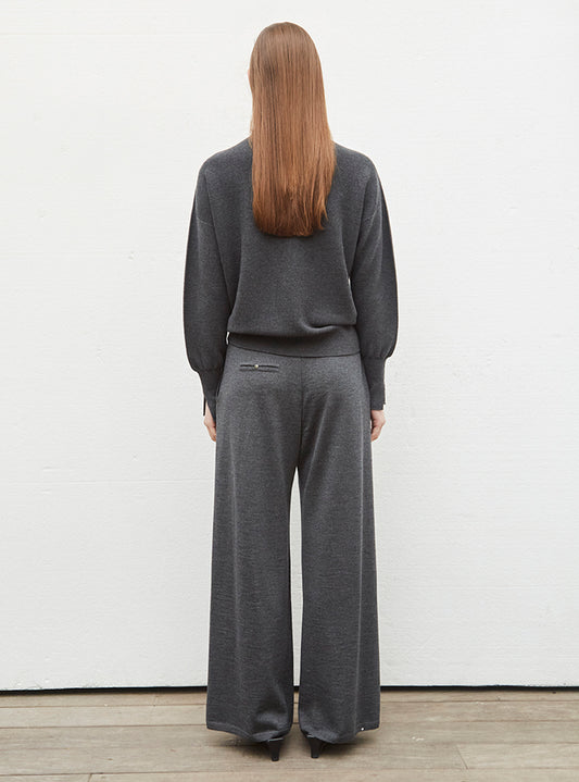 fluid knit pants