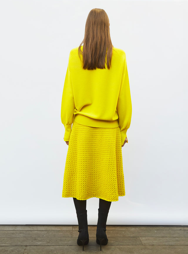 jupe midi maille smockée - Image principale