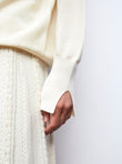Top fin oversize a col montant