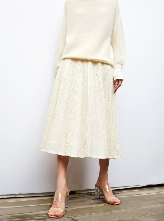 Molli interwoven yarn knit skirt