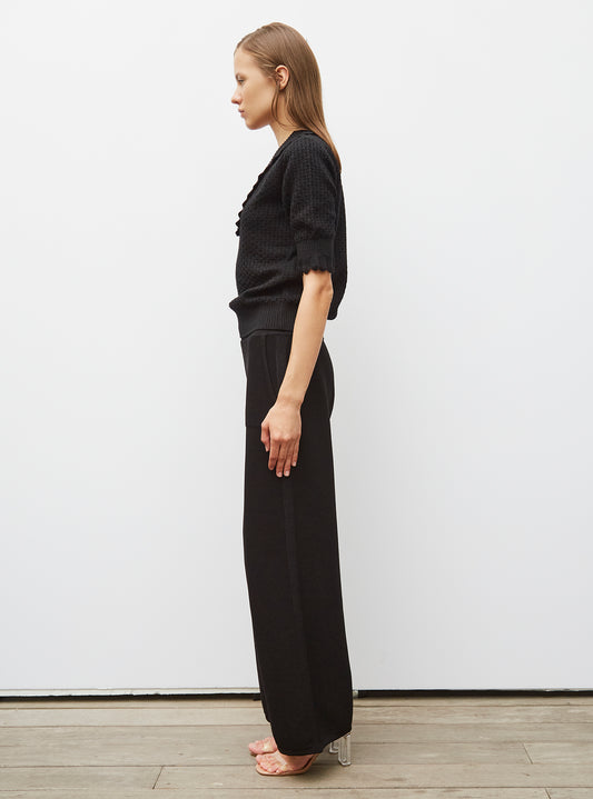 jersey knit high waist pants
