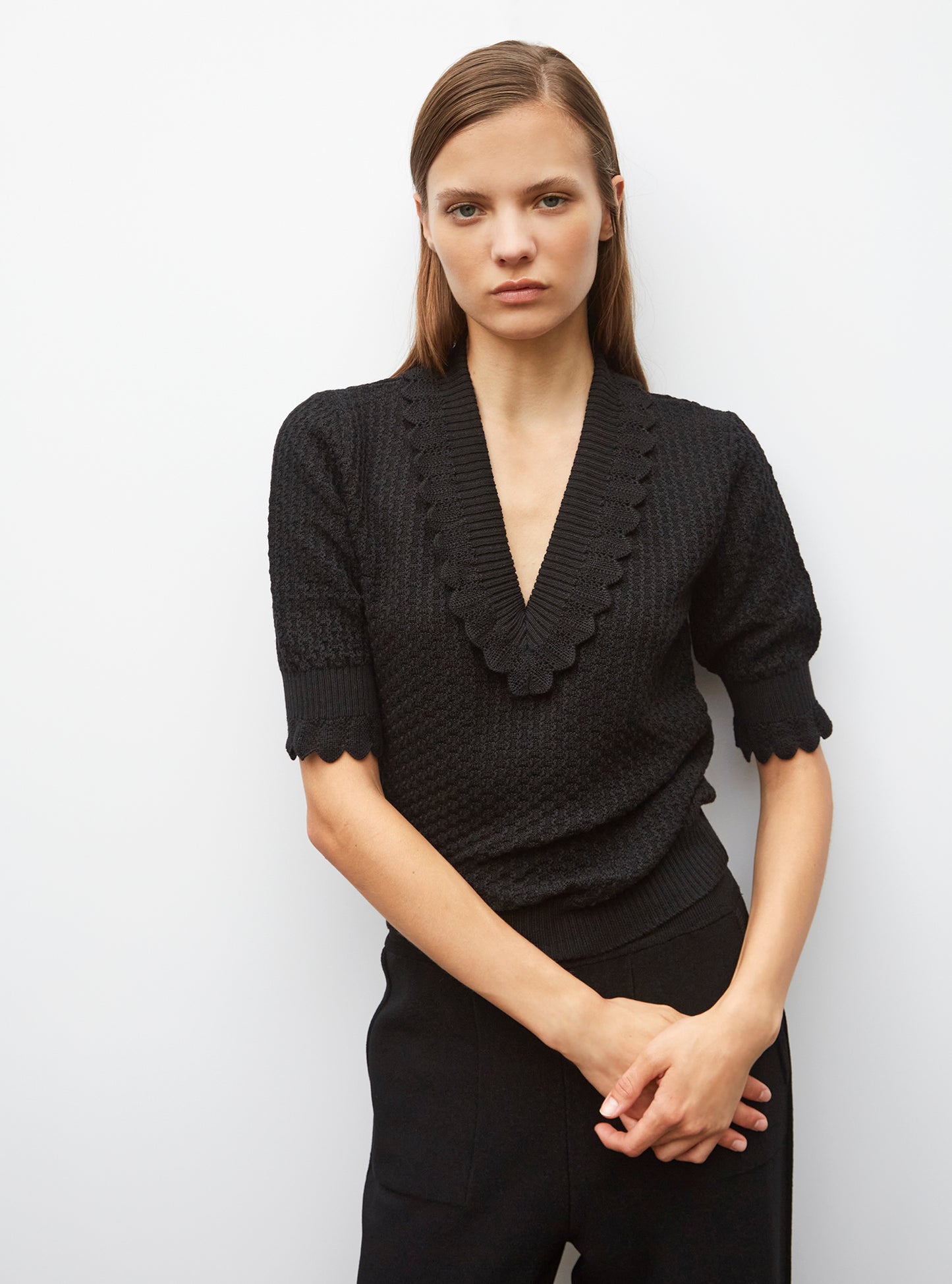 Pantalon soyeux à taille haute - Molli