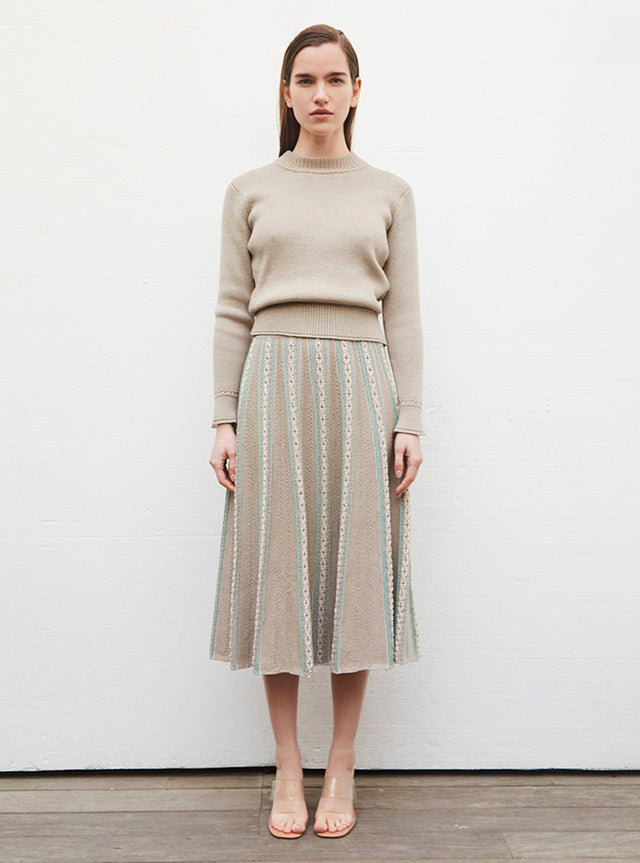 interwoven yarn knit skirt - Image principale