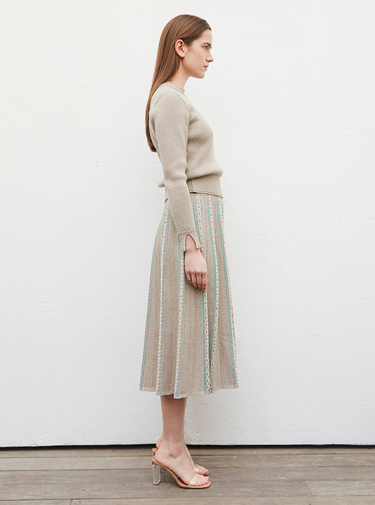 interwoven yarn knit skirt