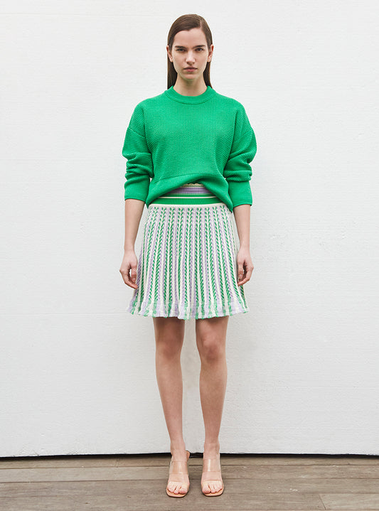 molli short skirt in herringbone knit