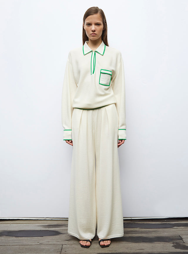 chemise maille col gansé - Image principale