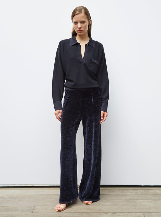 chemise maille col gansé