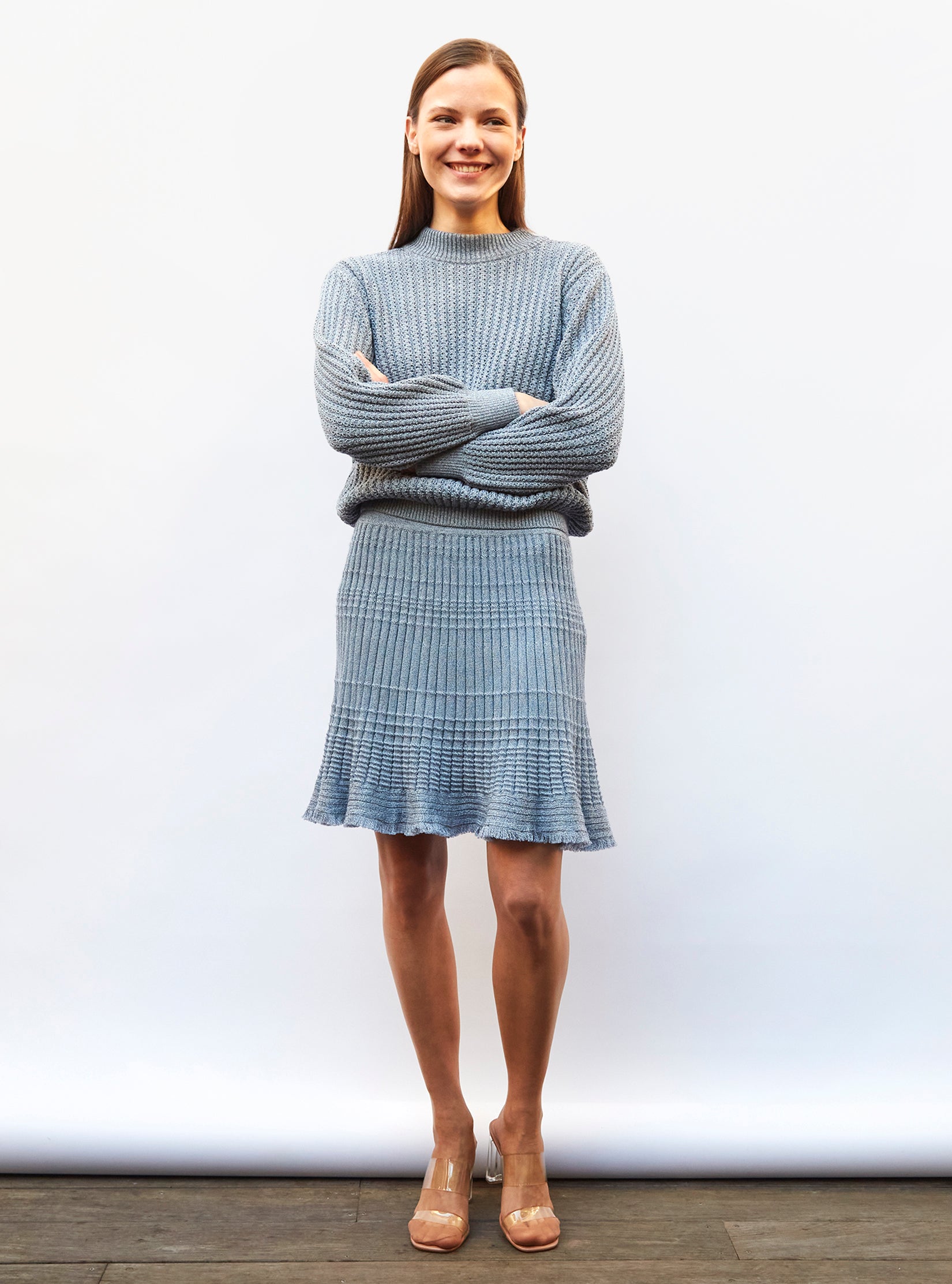 Sweater fin en maille torsade - Vêtement en maille de luxe Molli
