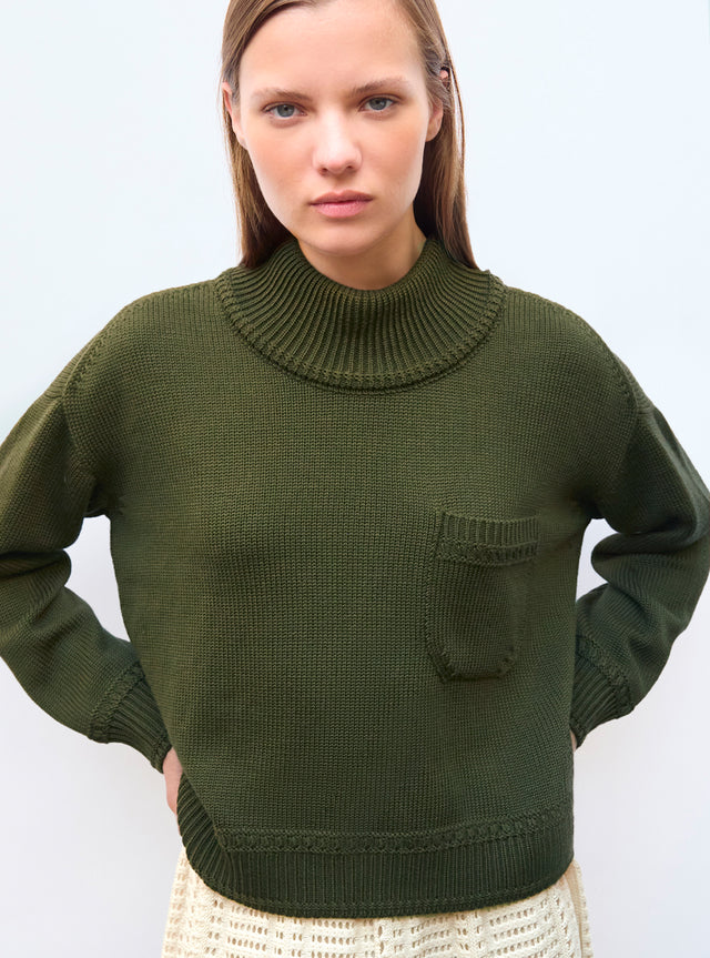 pull court finitions tressées - Image principale