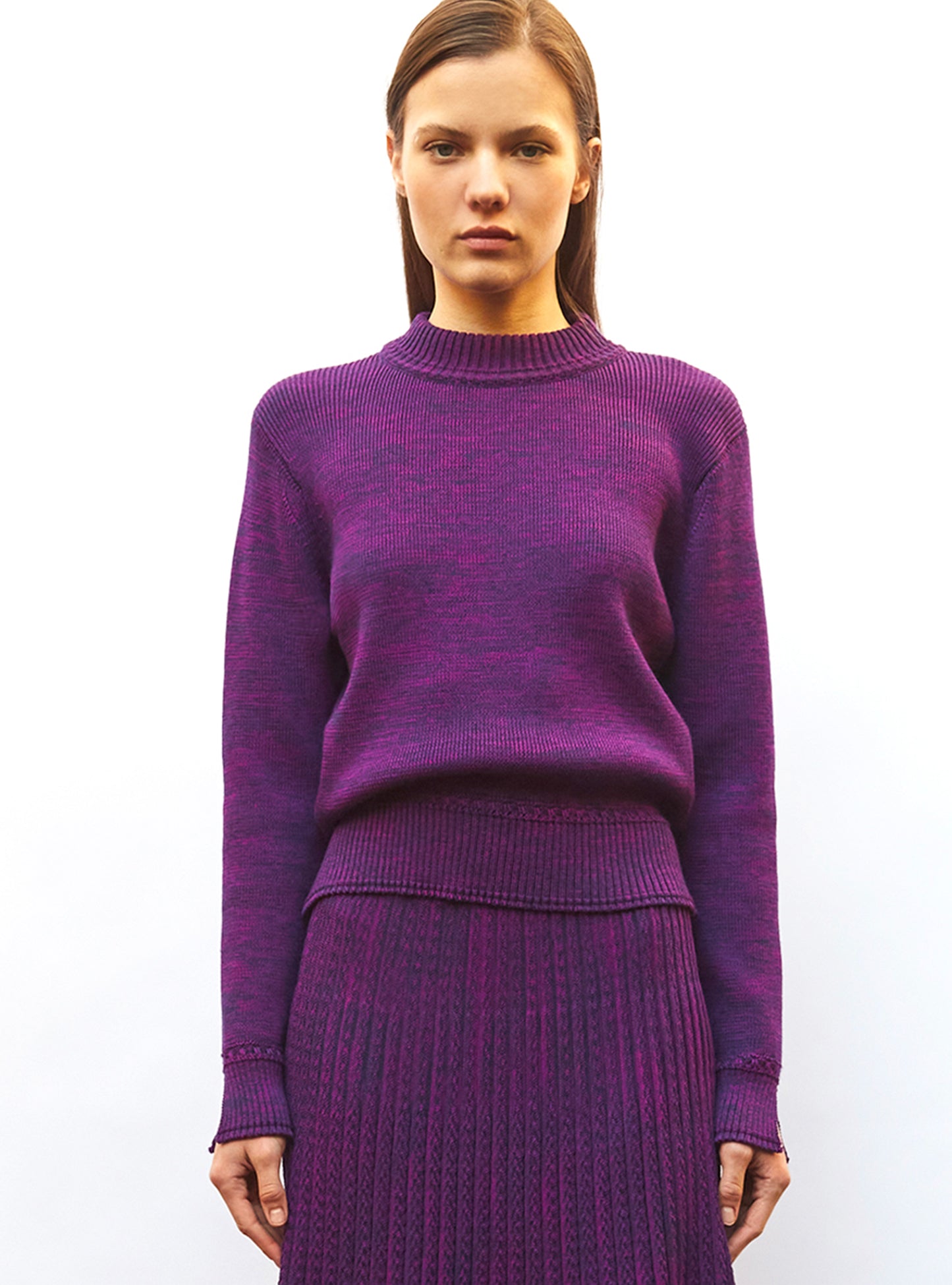 Pull droit détails tressés - Tops de luxe