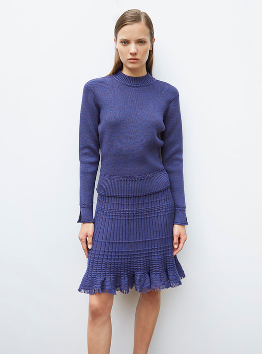 molli straight sweater with braided details