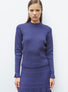 Tops de luxe femme - Pull droit détails tressés