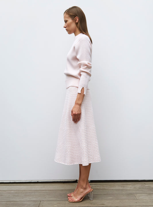 braided-trimmed knit sweater