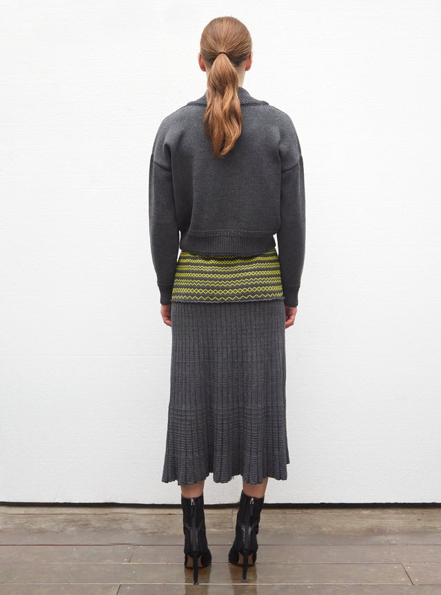 zigzag jacquard skirt - Image principale