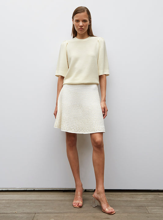 Molli beaded knit short skirt
