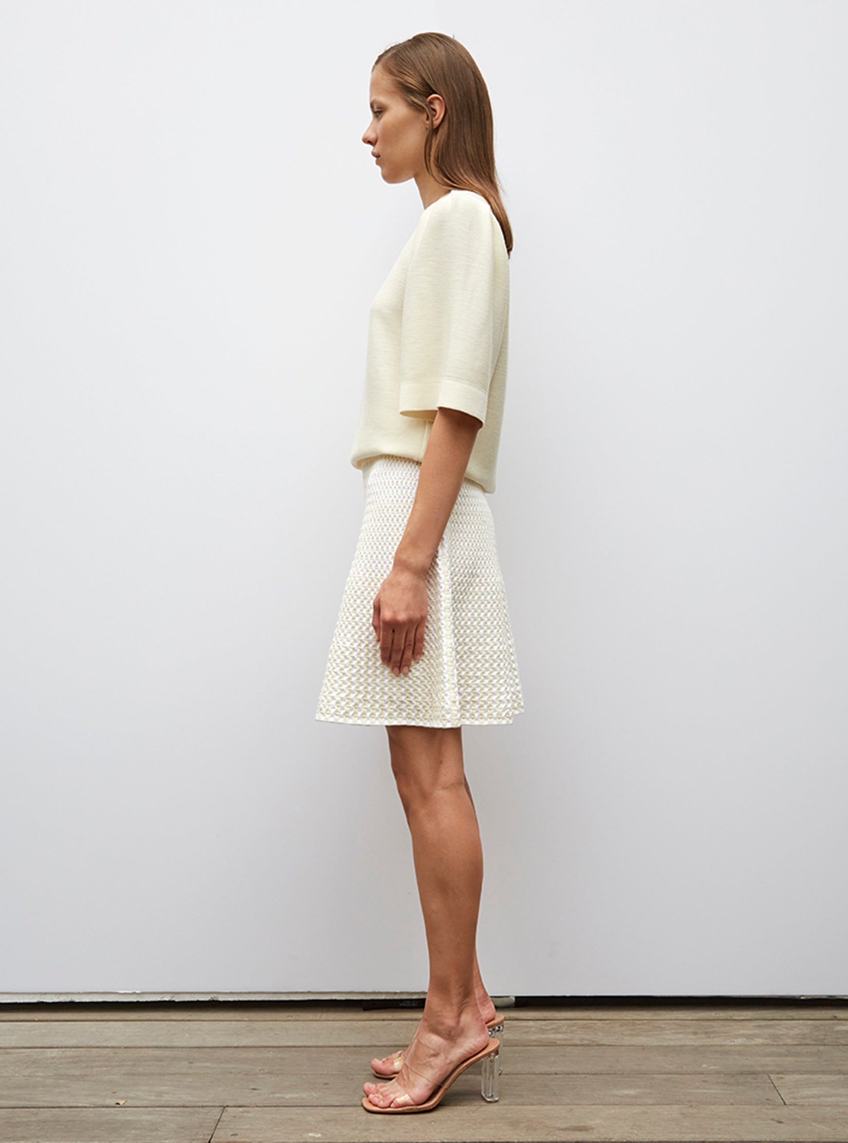 Jupe en top maille courte