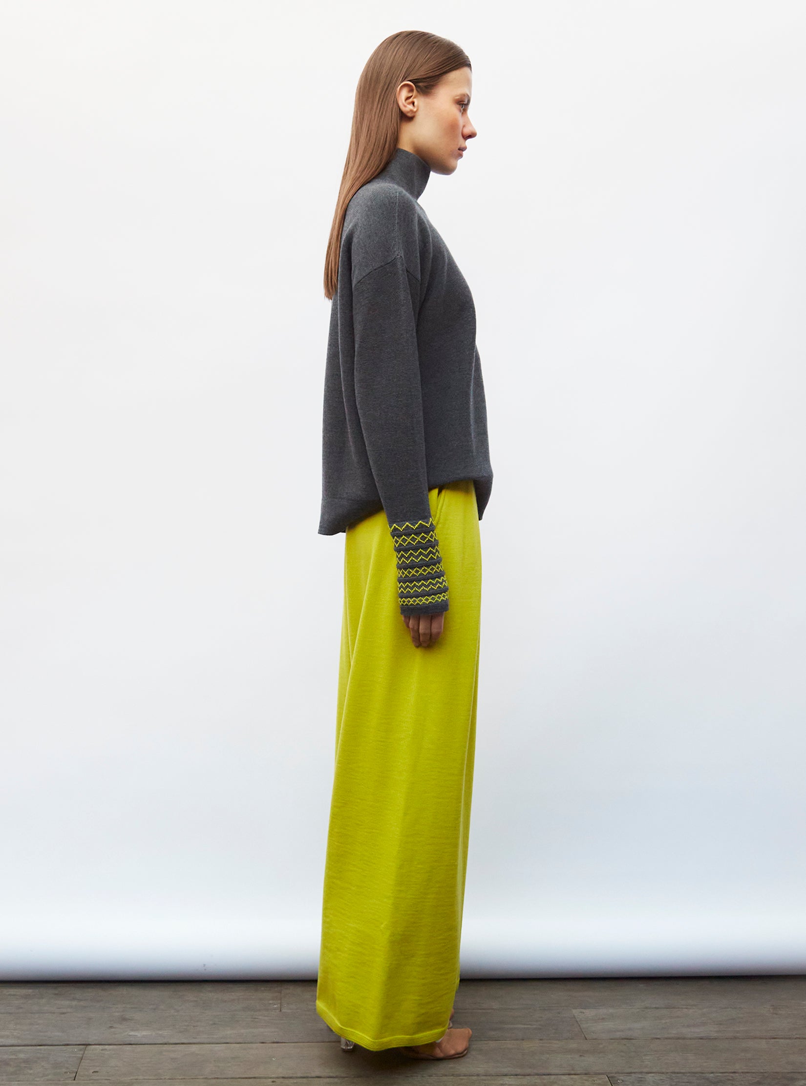 Pantalon fluide jaune femme top