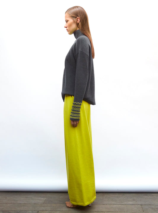 fine zigzag jacquard sweater