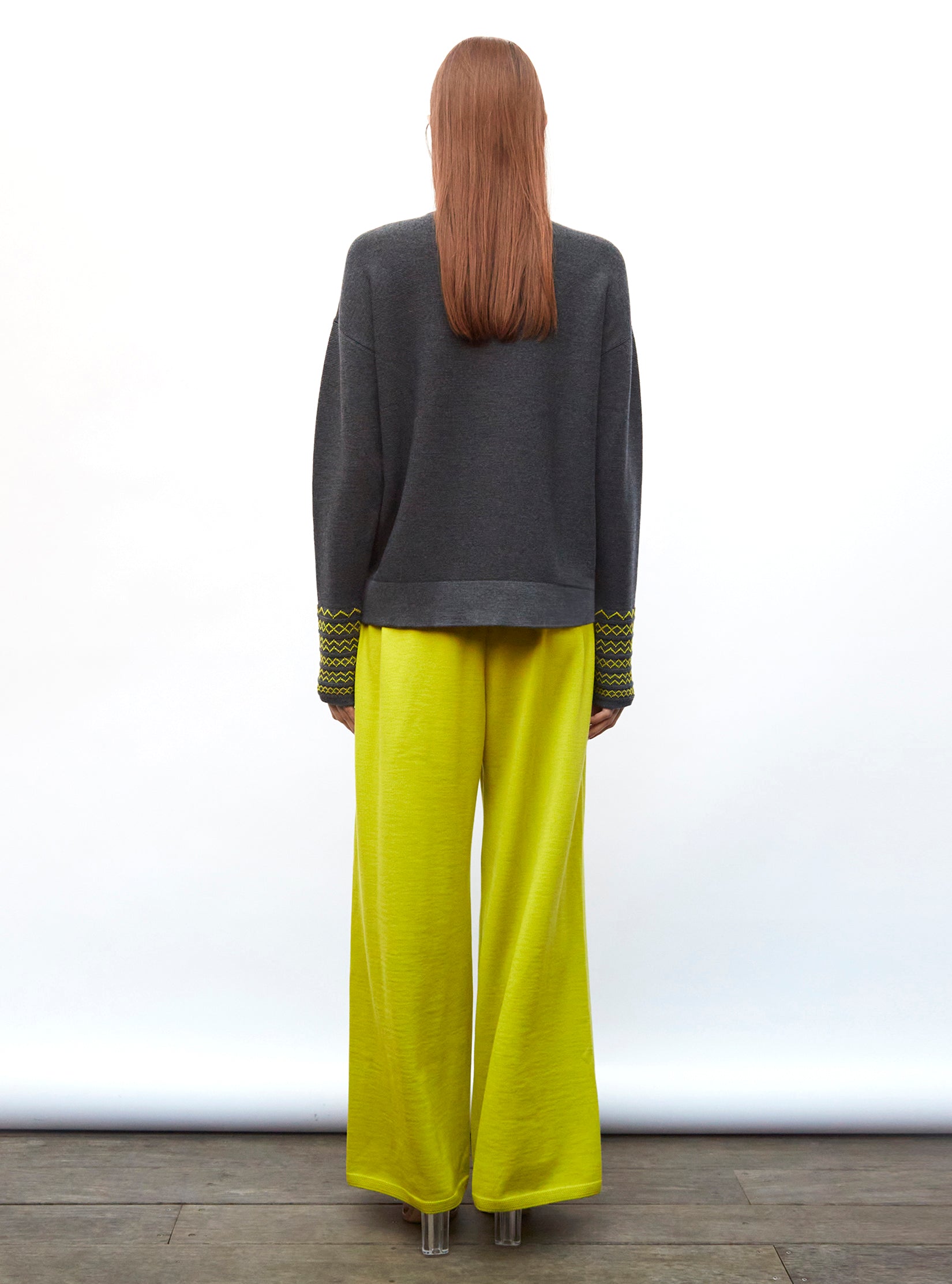 Pull fin jacquard croisillon - Vêtement en maille de luxe Molli