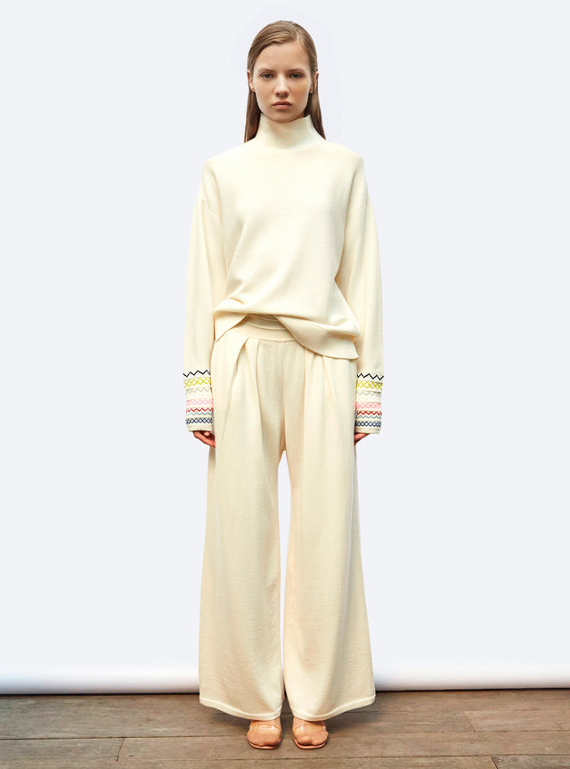 pull fin jacquard zigzag - Image principale