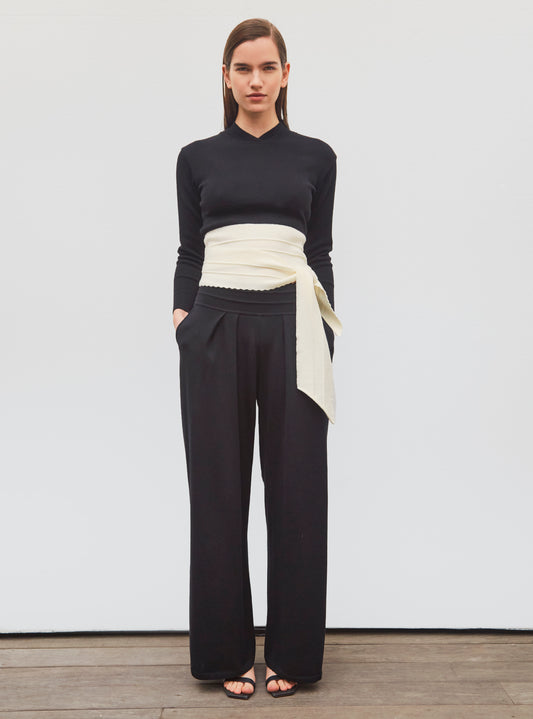 Molli Knit top with knotted belt