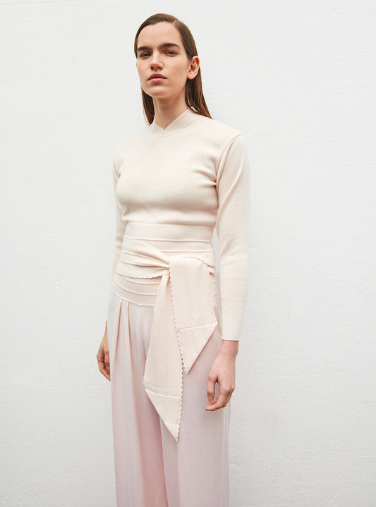 molli knit top with knotted belt