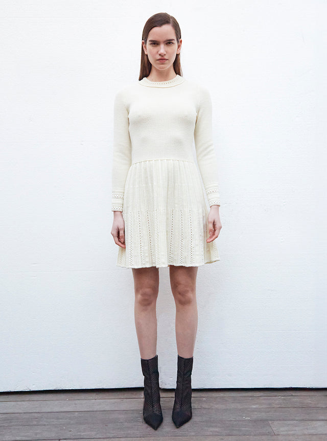 robe en maille guipure stretch - Image principale