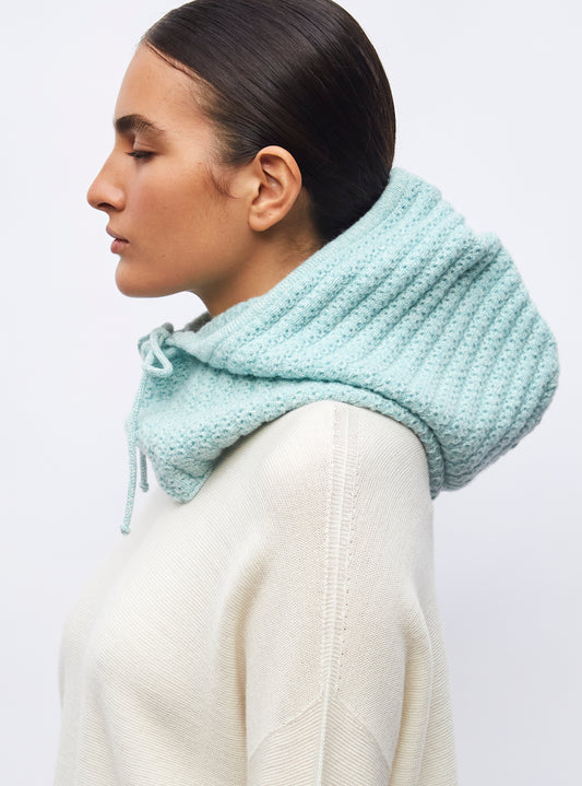 cagoule en maille torsadée