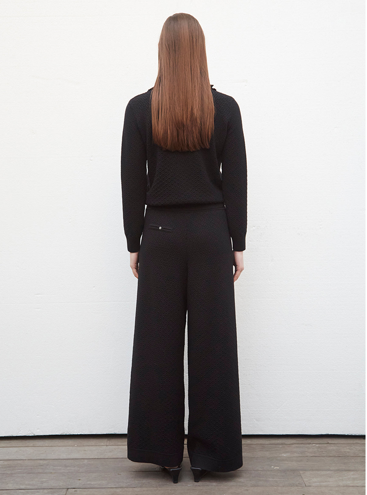 Pantalon couture en maille damier - Pantalons de luxe