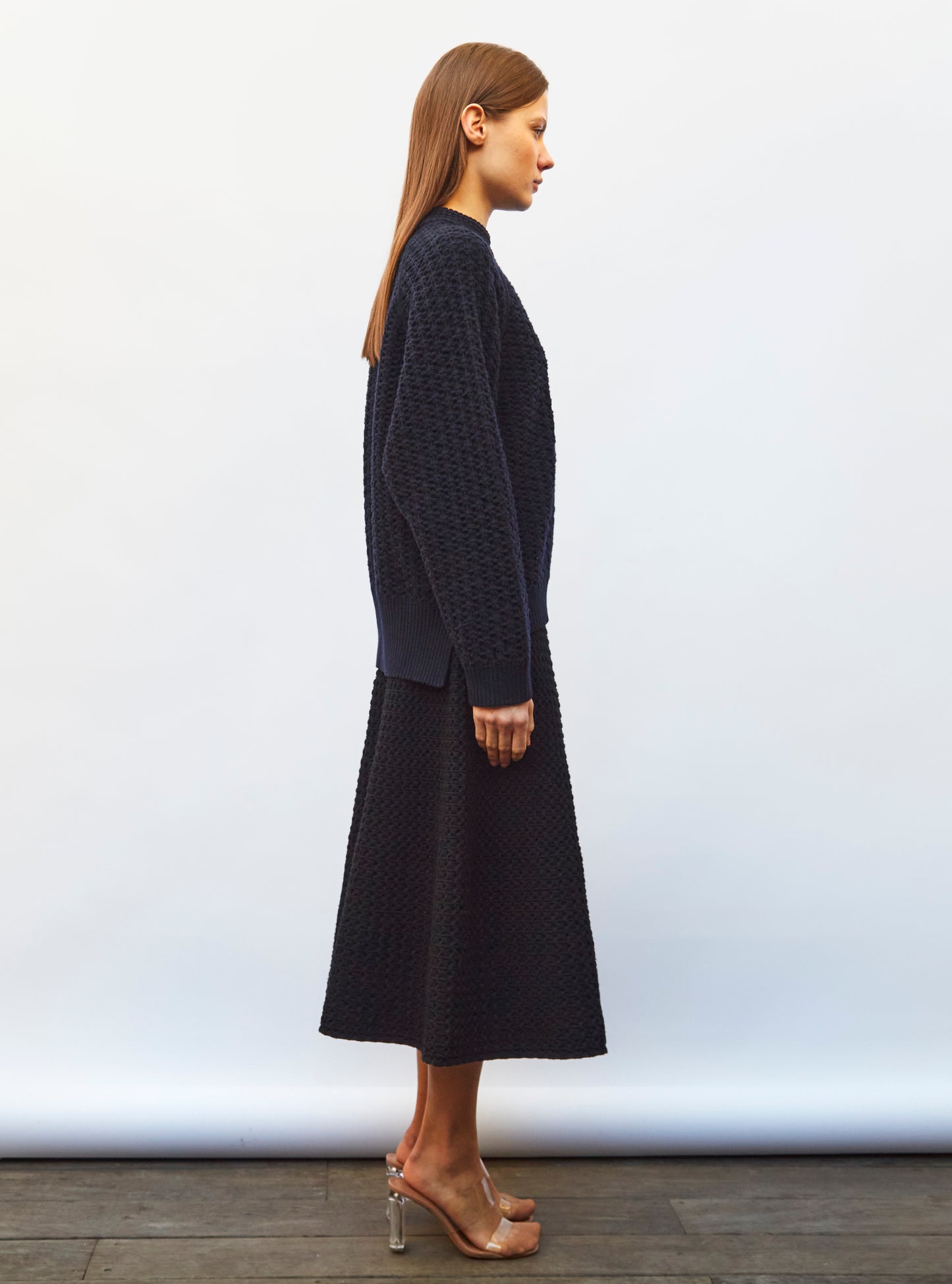 beaded knit loose sweater