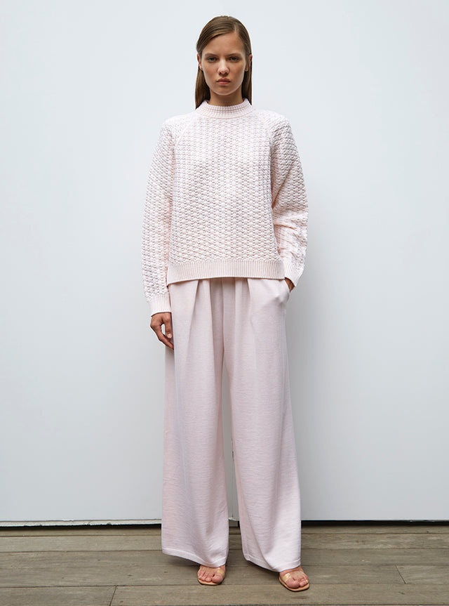 loose interwoven knit sweater - Image principale