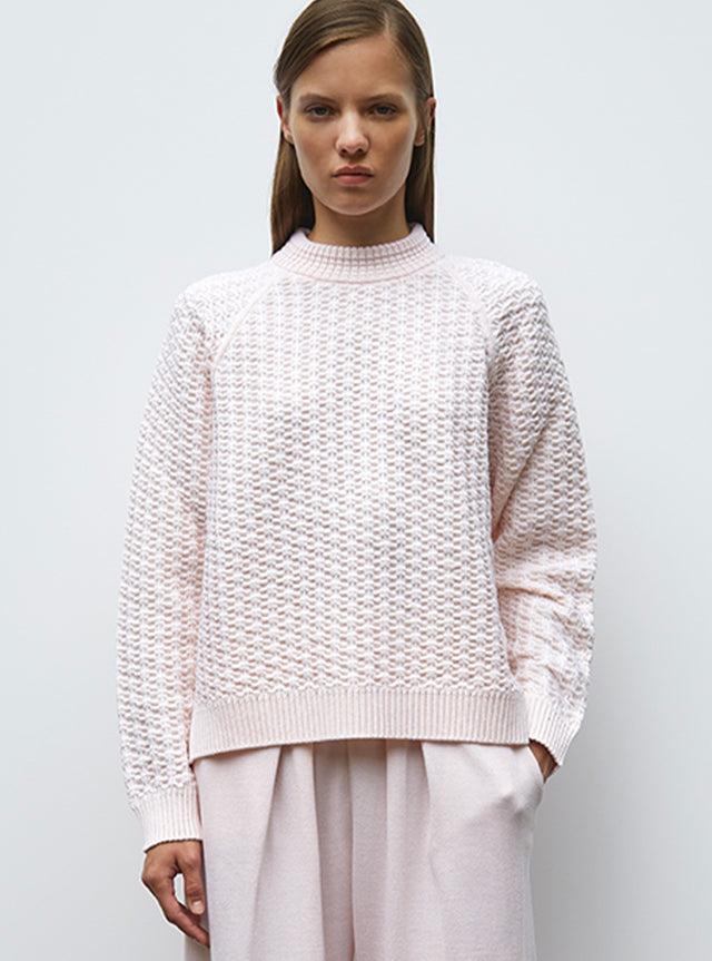 loose interwoven knit sweater - Image principale