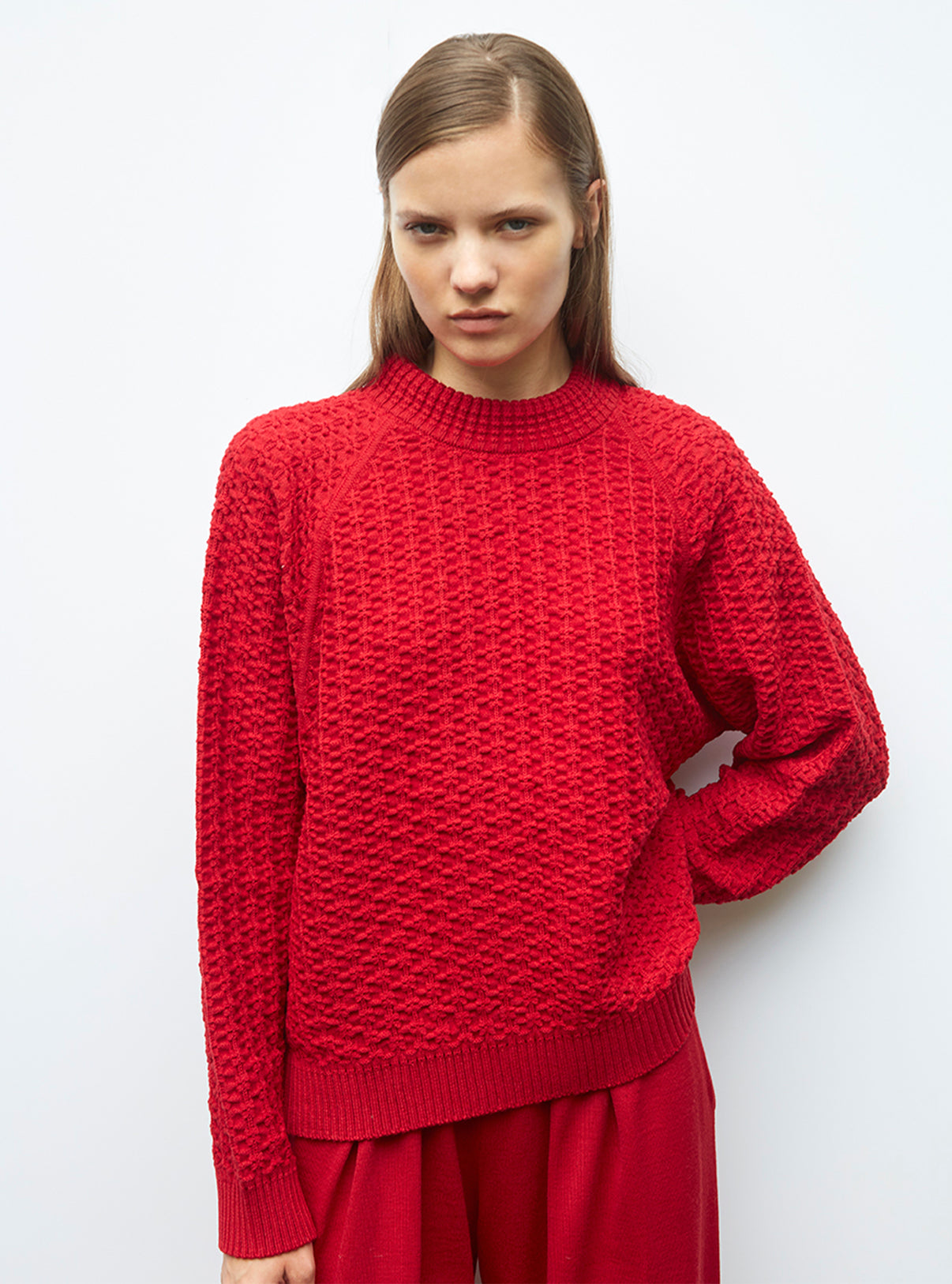 Pull loose en maille perlée - Vêtement en maille de luxe Molli