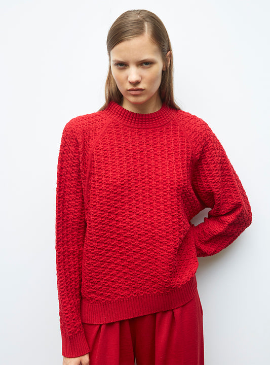 Pull loose en maille perlée - Vêtement en maille de luxe Molli