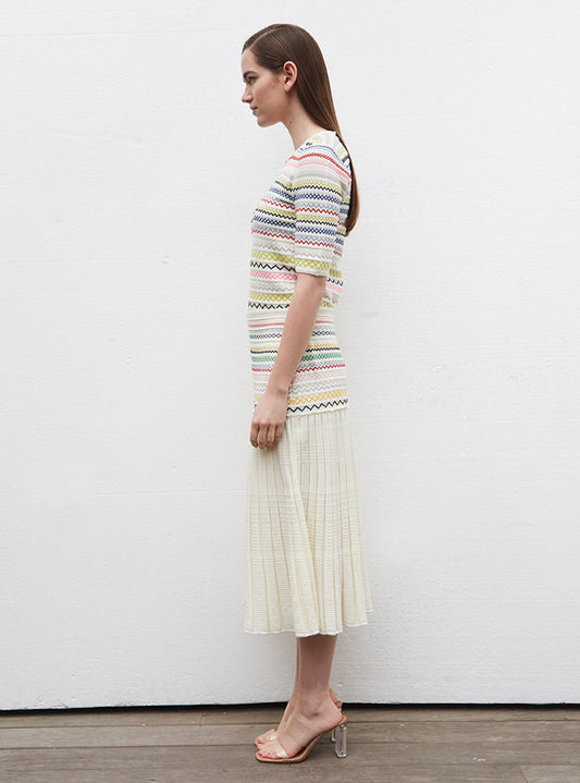 molli zigzag jacquard skirt