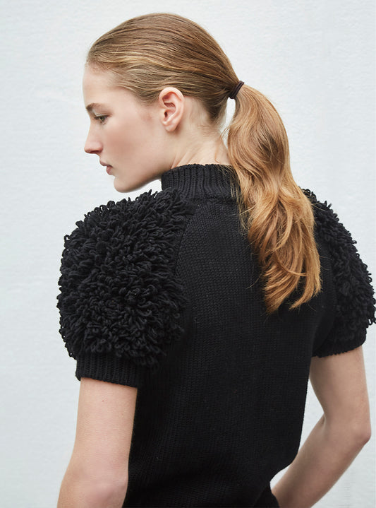 molli pompom knit top