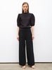 Pantalon taille haute maille