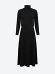 Robe longue maille plissée