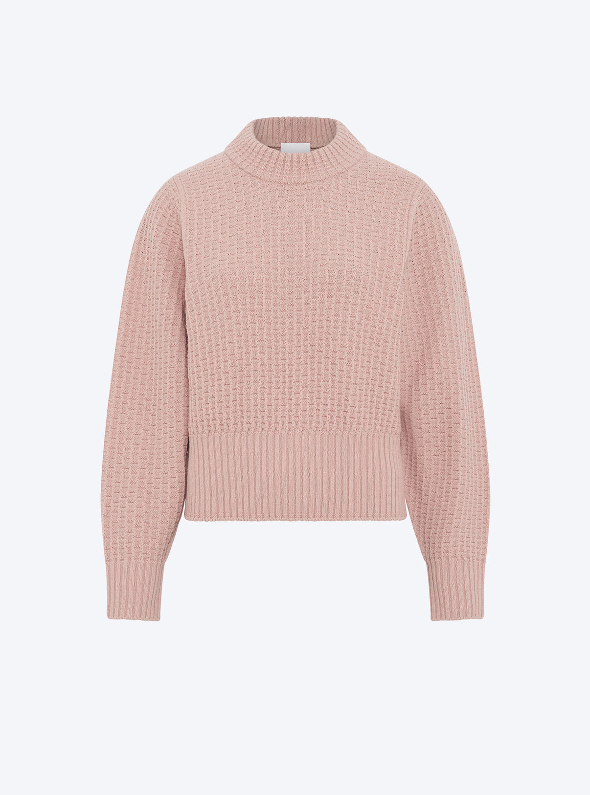 Pull fin en maille gaufrée molli rose tendre - Molli