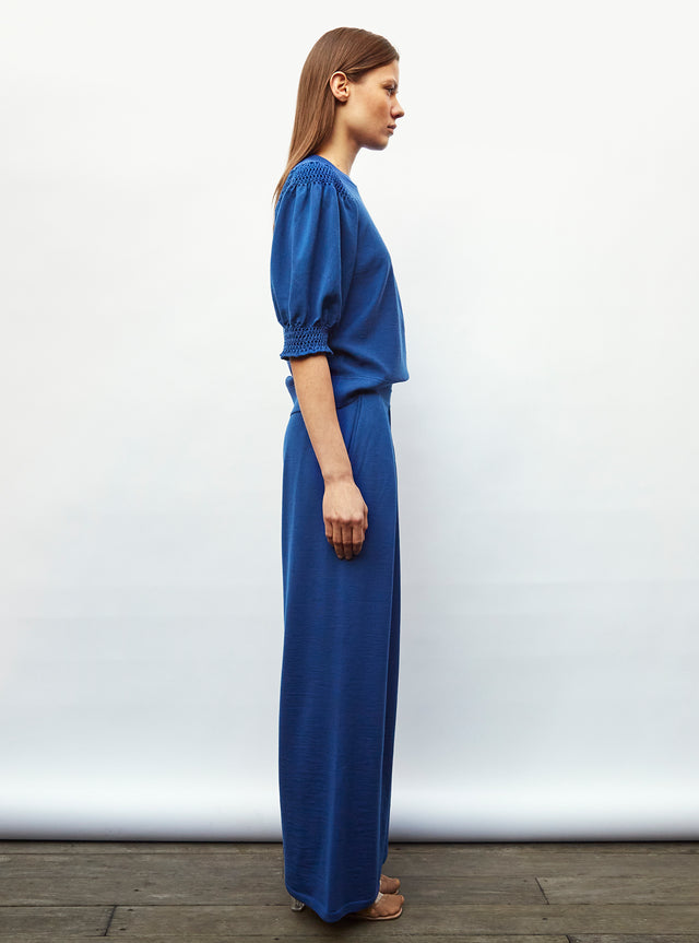 knit top with smocked details - Image principale