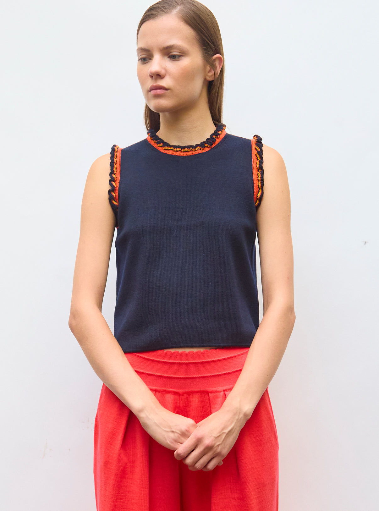 Tops de luxe - Top en maille à mini volants Molli 