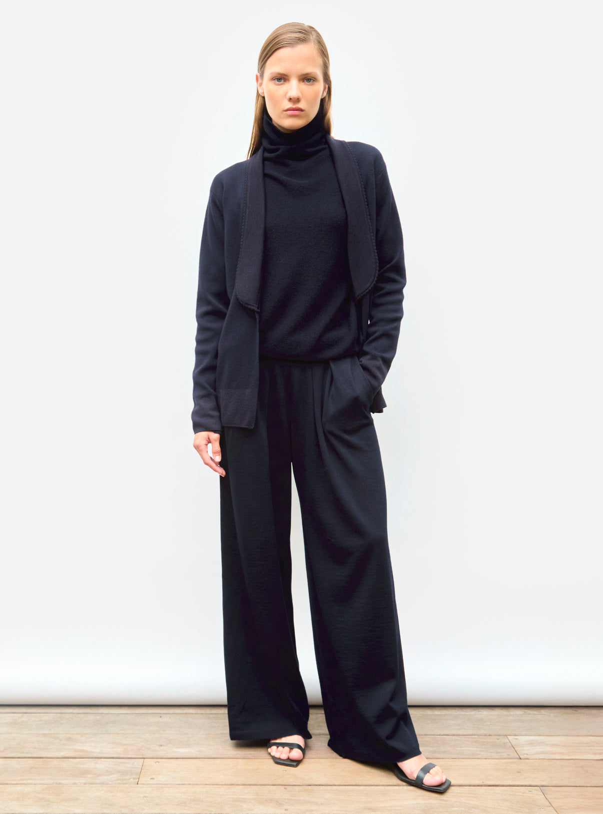 Vestes de luxe femme - Veste en maille mini croquet Nuit