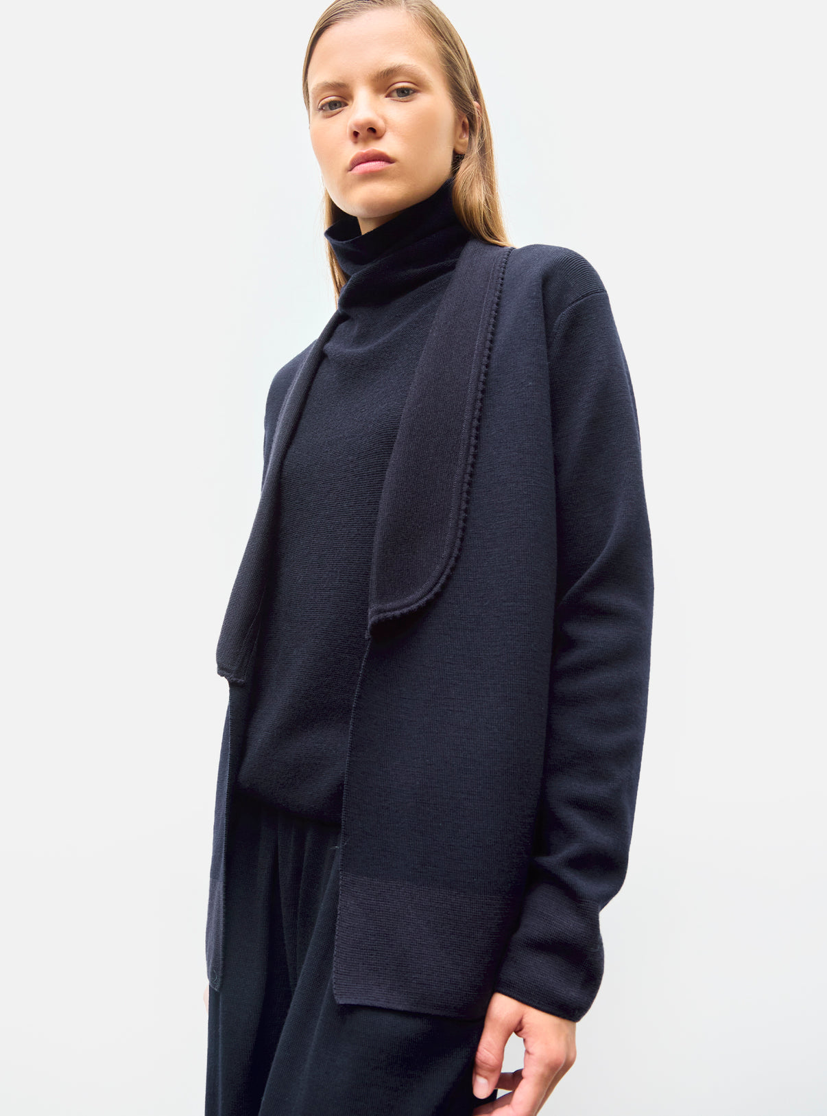 Vestes de luxe femme - Veste en maille mini croquet Nuit