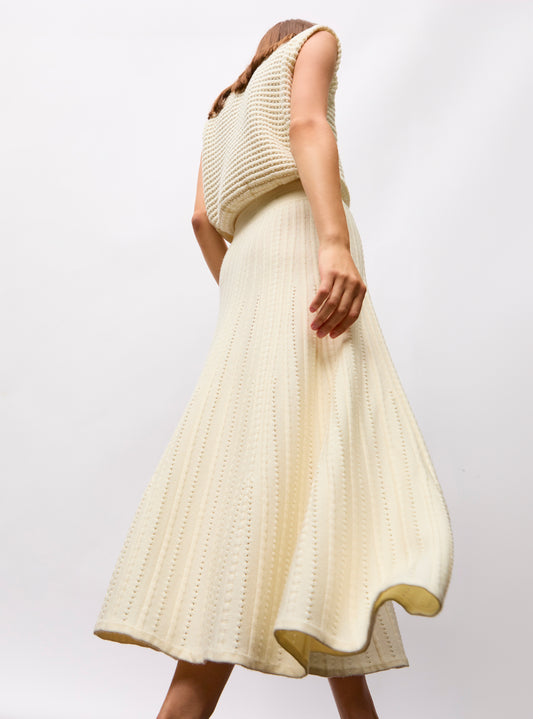 long jewel-knit skirt