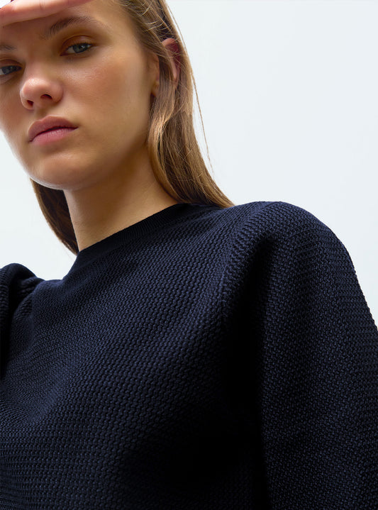 top fin maille ondulée