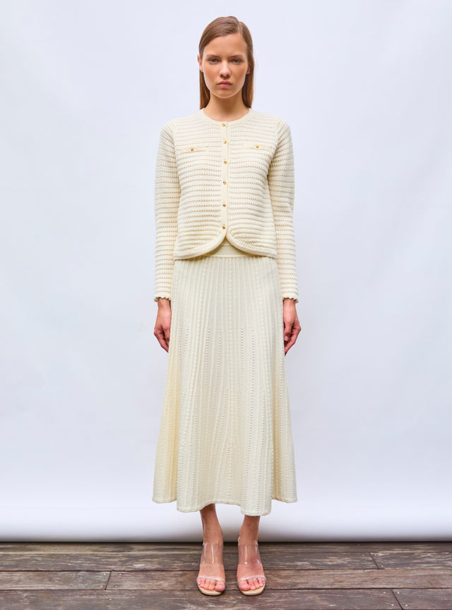 slim jacket in couture knit - Image principale