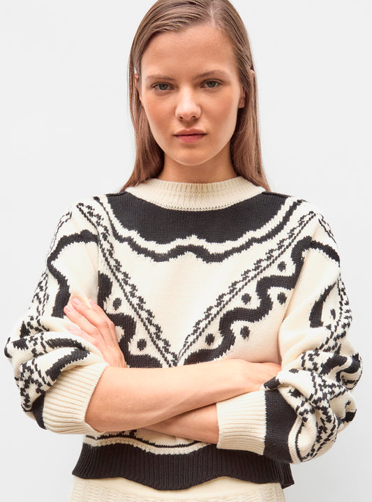pull maille jacquard